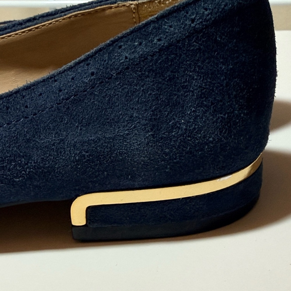 Vince Camuto Dark Blue Suede Tassel Loafers - Picture 3 of 8